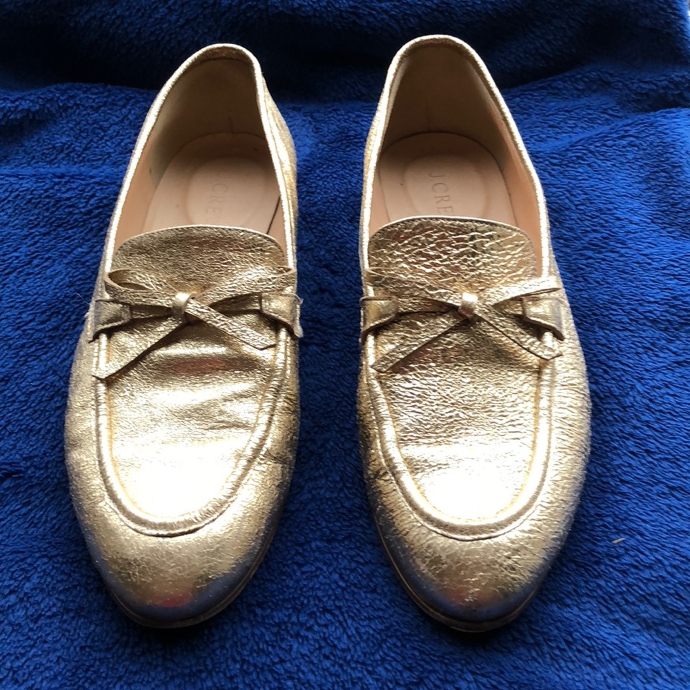Pale gold JCrew oxfords